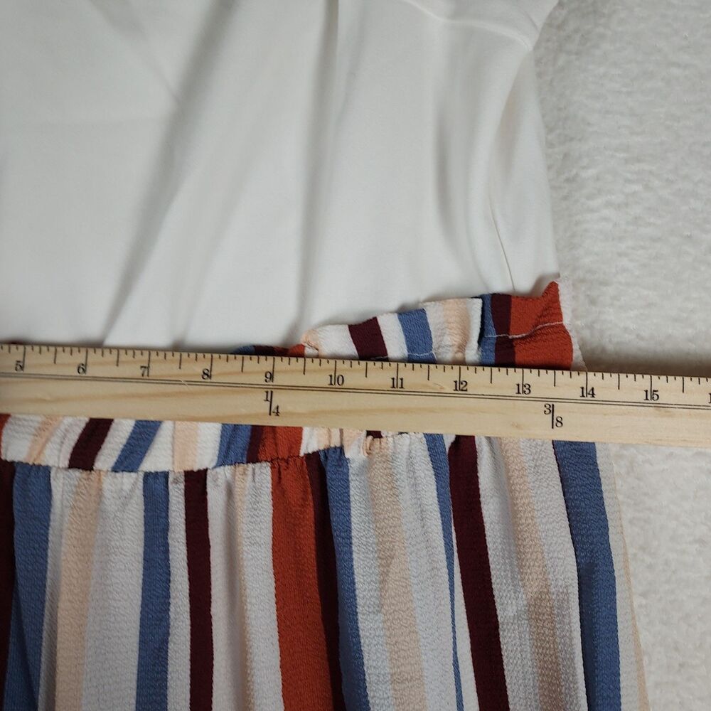 Rue21 Striped Jumpsuit Womens Large Wide Leg Sleeveless Cami Casual - Picture 7 of 8